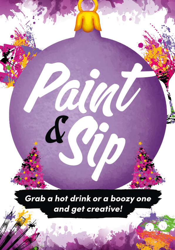 Paint & Sip - Christmas Baubles vs Canvases