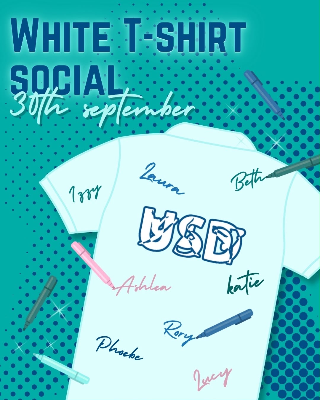 USD White T-Shirts 